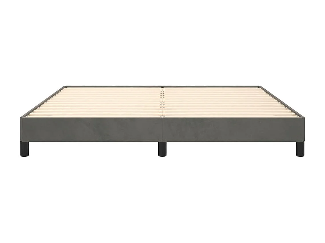 Lit double | Lit adulte | Cadre de lit gris foncé 180x200 cm velours