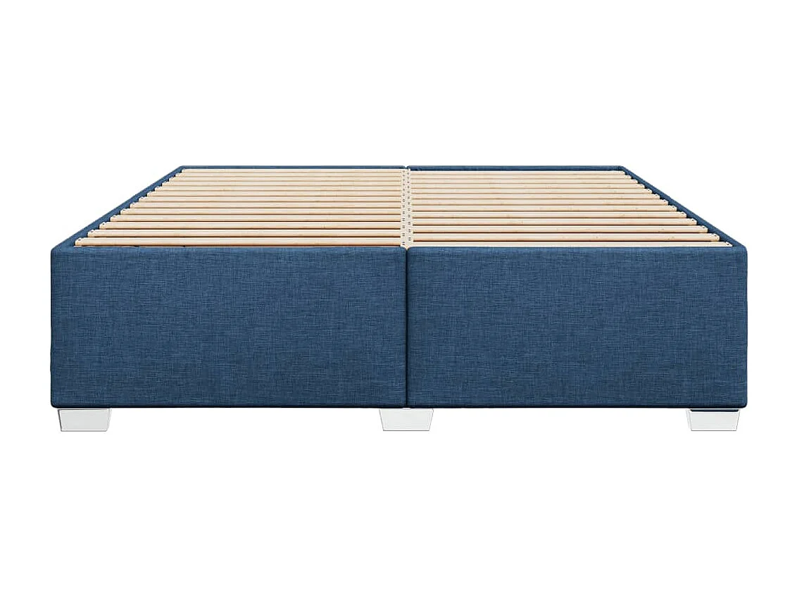 Lit double | Lit adulte | Cadre de lit bleu 200x200 cm tissu