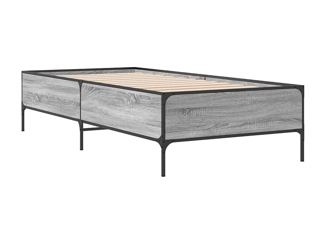 Lit simple | Lit adulte, enfant | Cadre de lit sonoma gris 90x200 cm