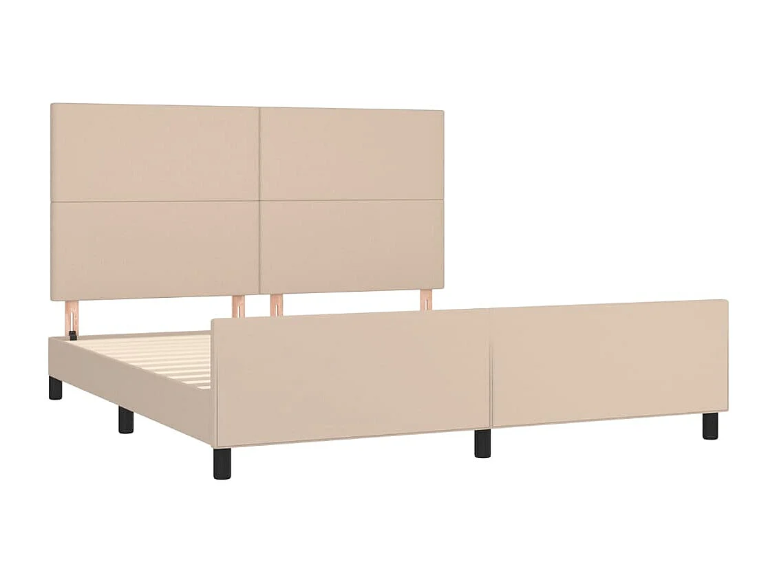 Letto per adulti | Letto matrimoniale | Giroletto con Testiera Cappuccino 180x200 cm in Similpelle