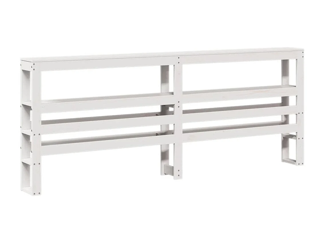 Lit double | Lit adulte | Cadre de lit blanc 180x200 cm bois massif de pin