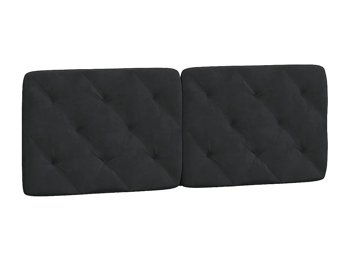 Lit simple | Lit adulte, enfant | Cadre de lit avec LED noir 120x200 cm velours