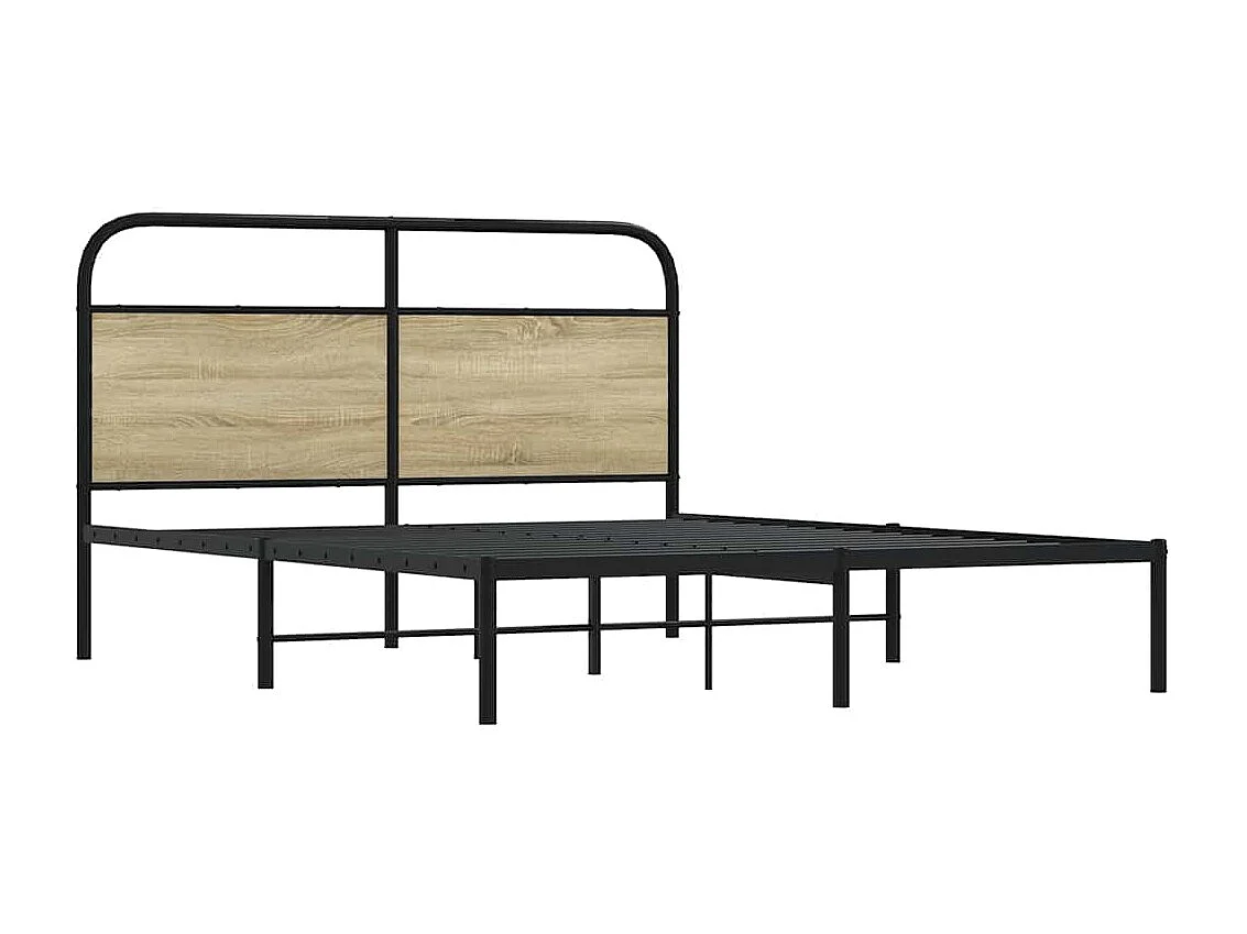 Letto per adulti | Letto matrimoniale | Giroletto senza Materasso Rovere Sonoma 160x200cm in Truciolato