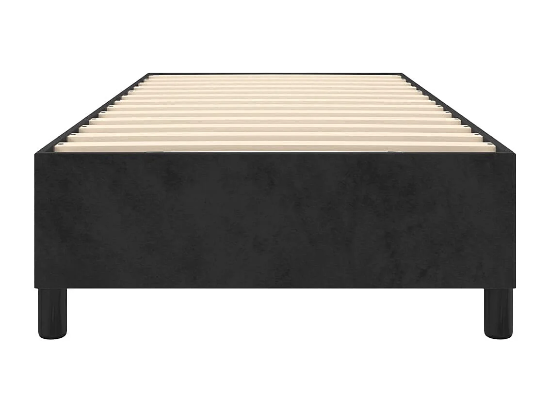 Lit simple | Lit adulte, enfant | Cadre de lit noir 90x200 cm velours