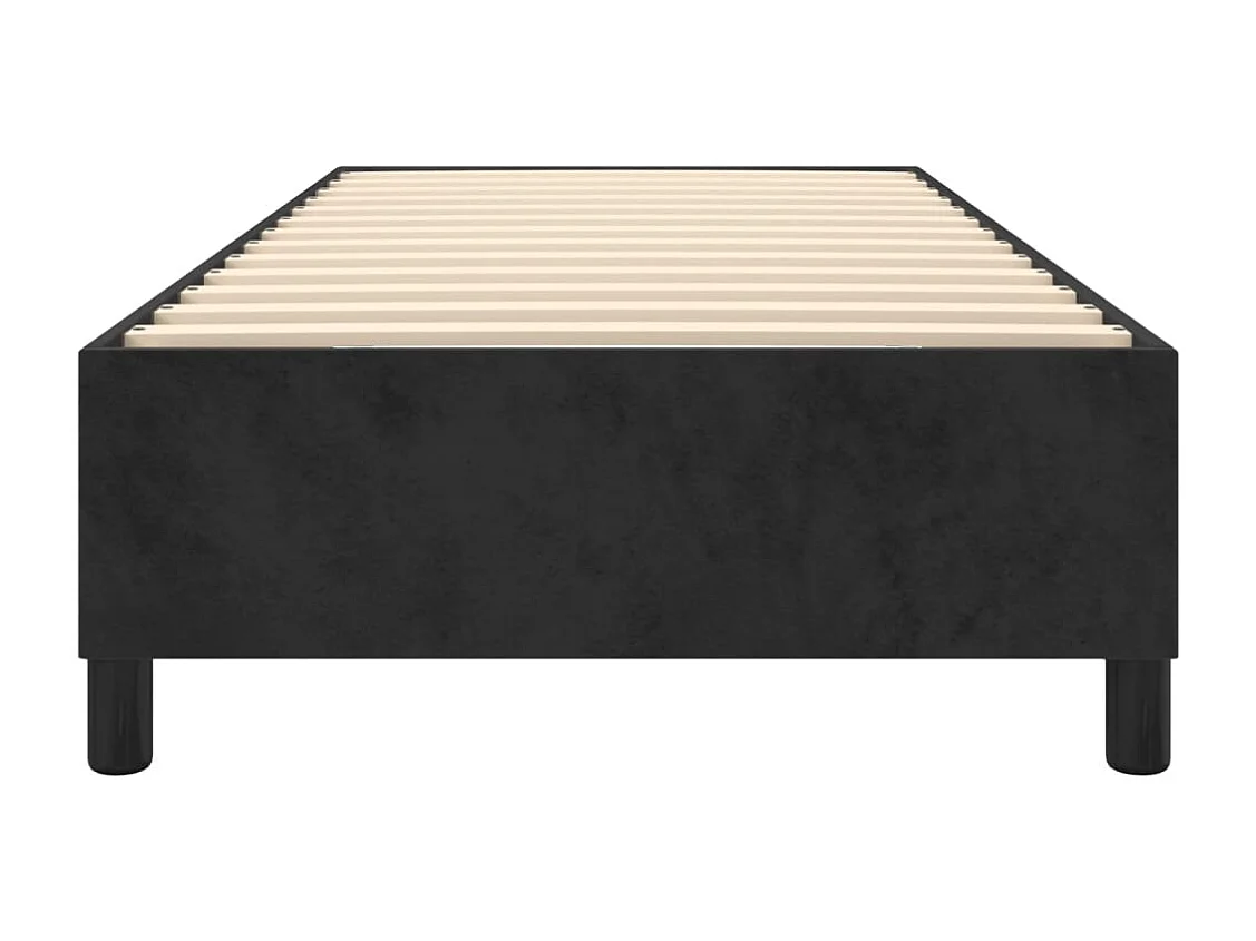 Lit simple | Lit adulte, enfant | Cadre de lit noir 90x200 cm velours