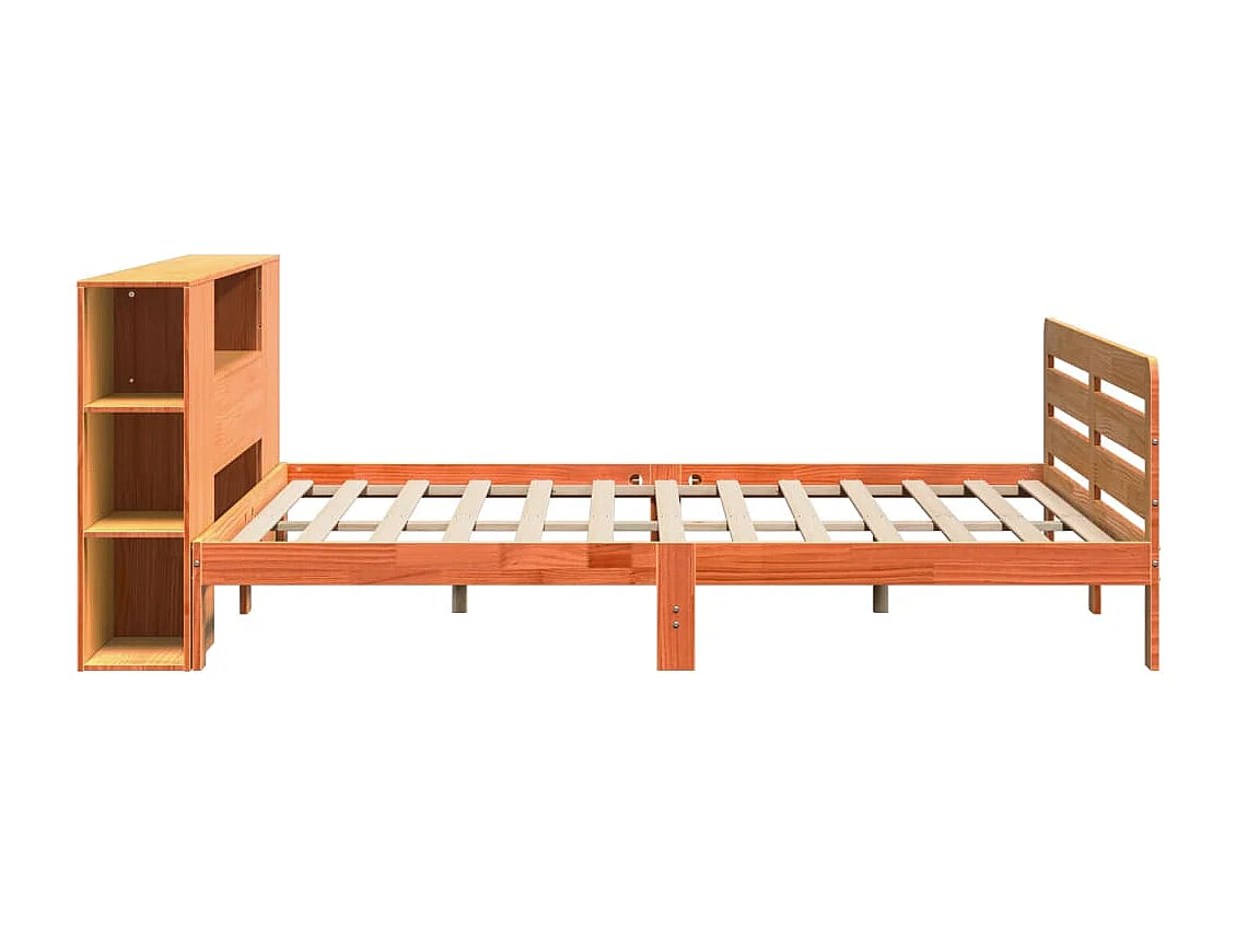 Lit double | Lit adulte | Cadre de lit cire marron 180x200cm bois pin massif