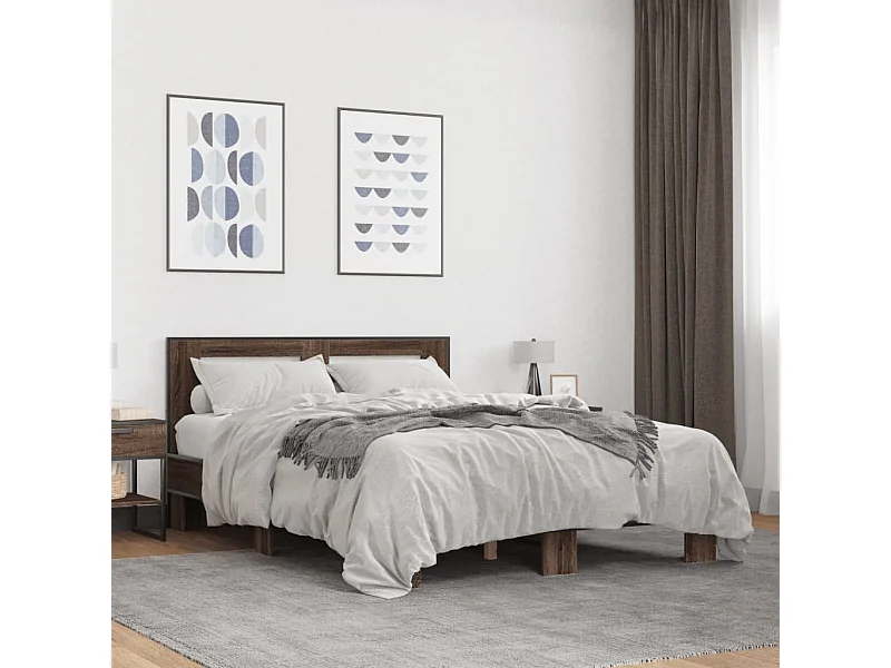 Lit simple | Lit adulte, enfant | Cadre de lit chêne marron 120x200 cm