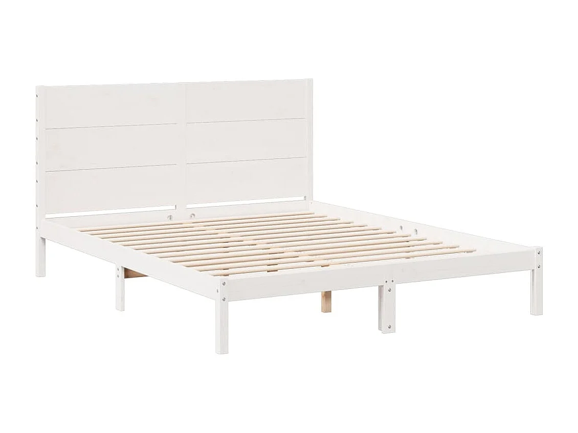 Letto per adulti | Letto matrimoniale | Giroletto Extra Lungo senza Materasso Bianco 140x220cm Massello