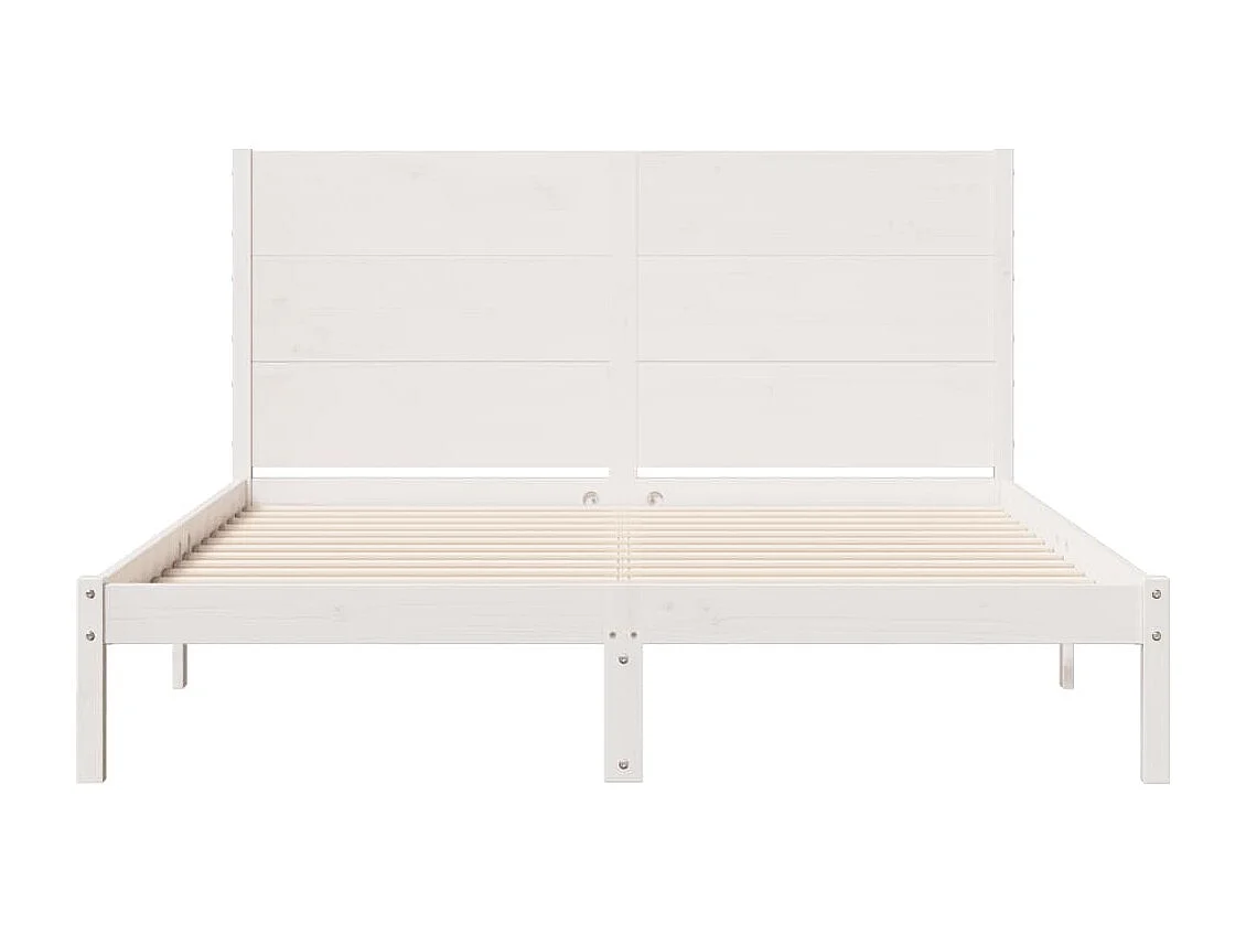 Letto per adulti | Letto matrimoniale | Giroletto Extra Lungo senza Materasso Bianco 140x220cm Massello