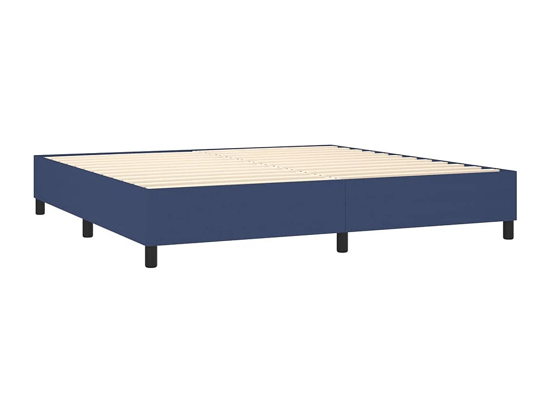 Lit double | Lit adulte | Cadre de lit bleu 200x200 cm tissu