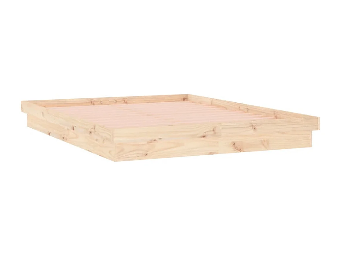 Lit simple | Lit adulte, enfant | Cadre de lit à LED bois massif 120x190 cm