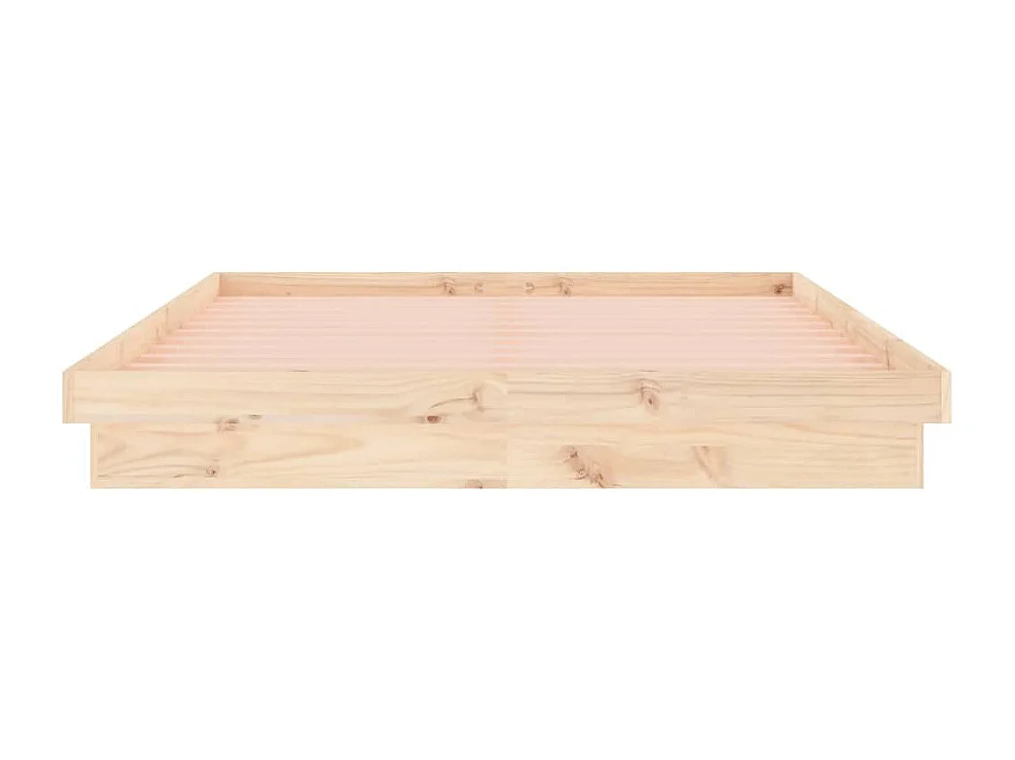Lit simple | Lit adulte, enfant | Cadre de lit à LED bois massif 120x190 cm