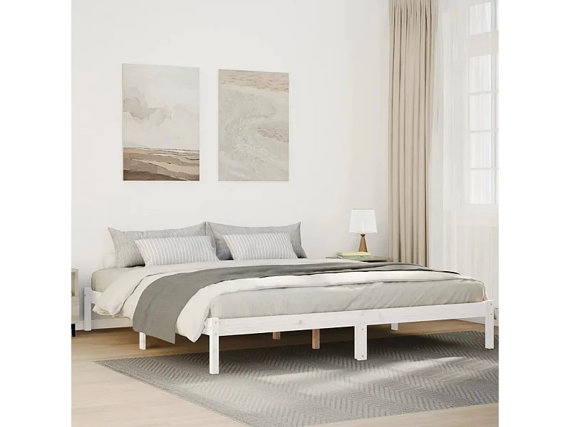 Lit double | Lit adulte | Cadre de lit extra long 180x210 cm bois massif pin