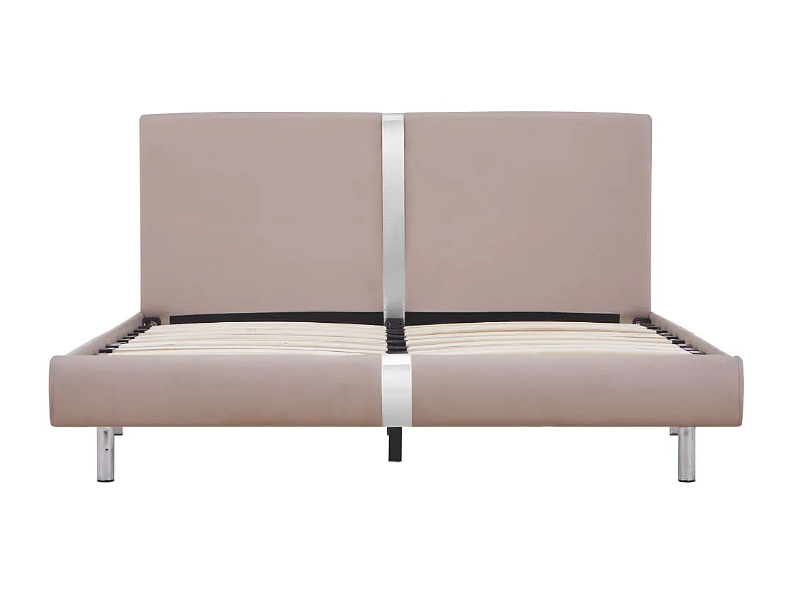 Lit double | Lit adulte | Cadre de lit cappuccino similicuir 140x200 cm