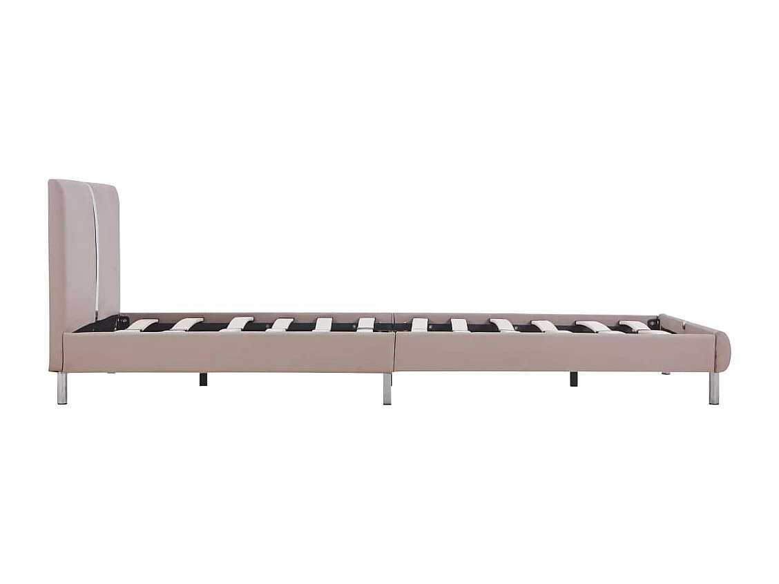 Lit double | Lit adulte | Cadre de lit cappuccino similicuir 140x200 cm