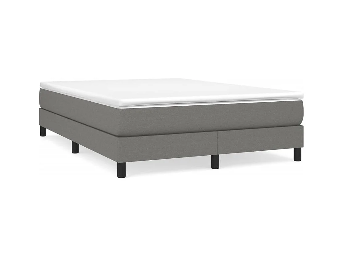 Lit double | Lit adulte | Cadre de lit gris foncé 140x190 cm tissu