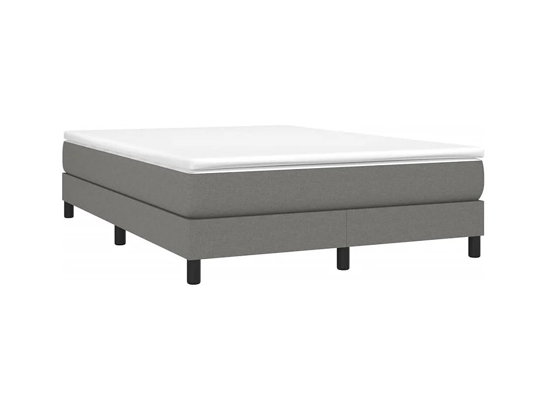 Lit double | Lit adulte | Cadre de lit gris foncé 140x190 cm tissu