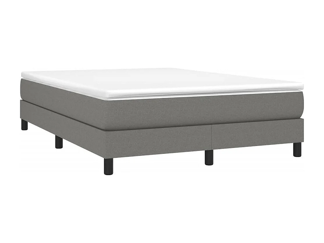 Lit double | Lit adulte | Cadre de lit gris foncé 140x190 cm tissu