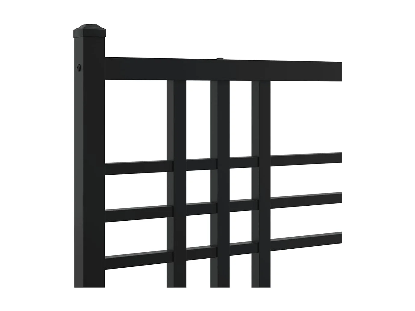 Lit simple | Lit adulte, enfant | Cadre de lit métal avec tête de lit noir 120x200cm