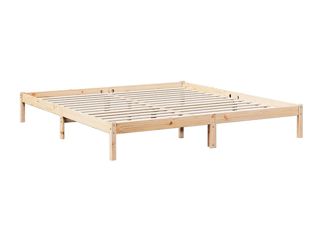 Lit double | Lit adulte | Cadre de lit extra long 200x220 cm bois massif pin
