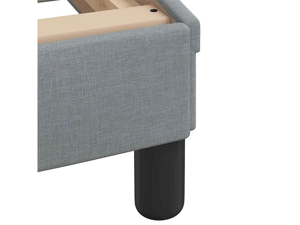 Letto per adulti | Letto singolo | Giroletto senza Materasso Hanko Grigio Chiaro 80x200 cm Tessuto