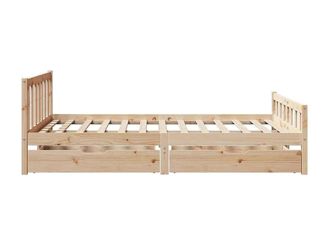 Lit double | Lit adulte | Cadre de lit 160x200 cm bois massif de pin