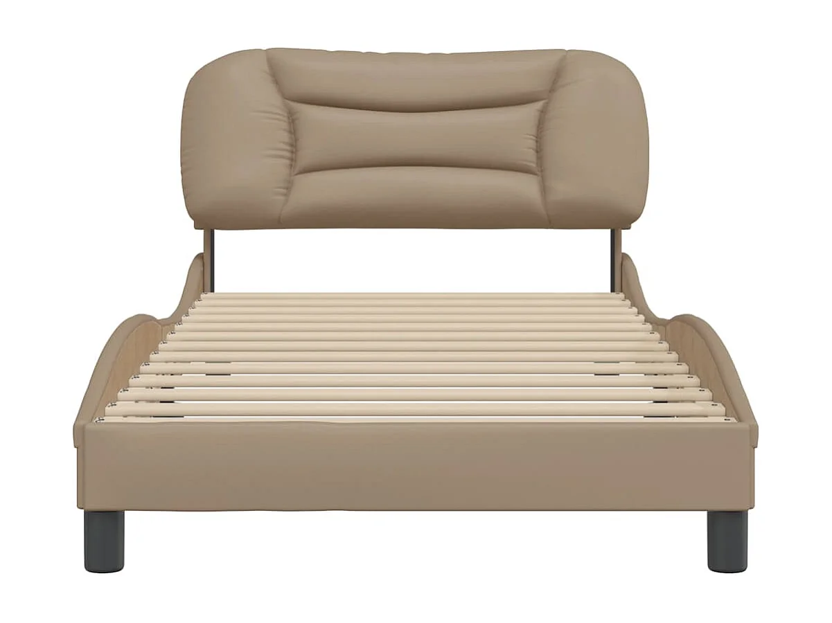 Lit simple | Lit adulte, enfant | Cadre de lit cappuccino 100x200 cm similicuir