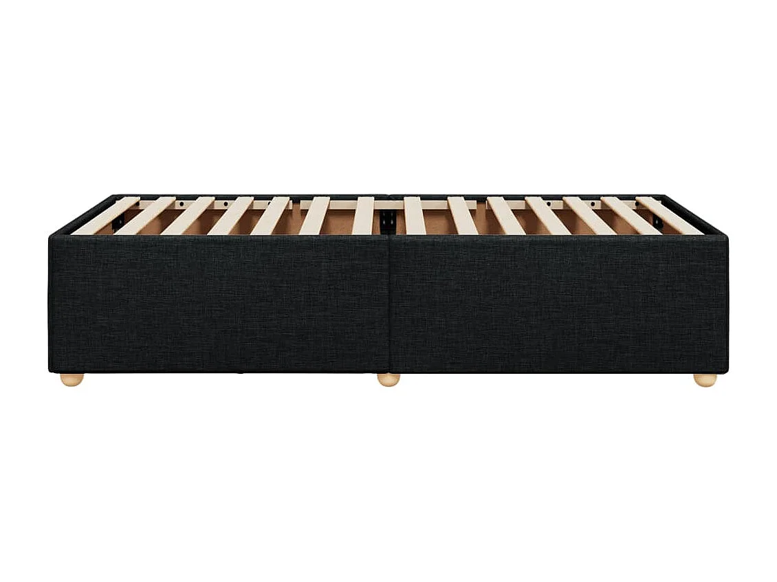 Lit simple | Lit adulte, enfant | Cadre de lit noir 80x200 cm tissu