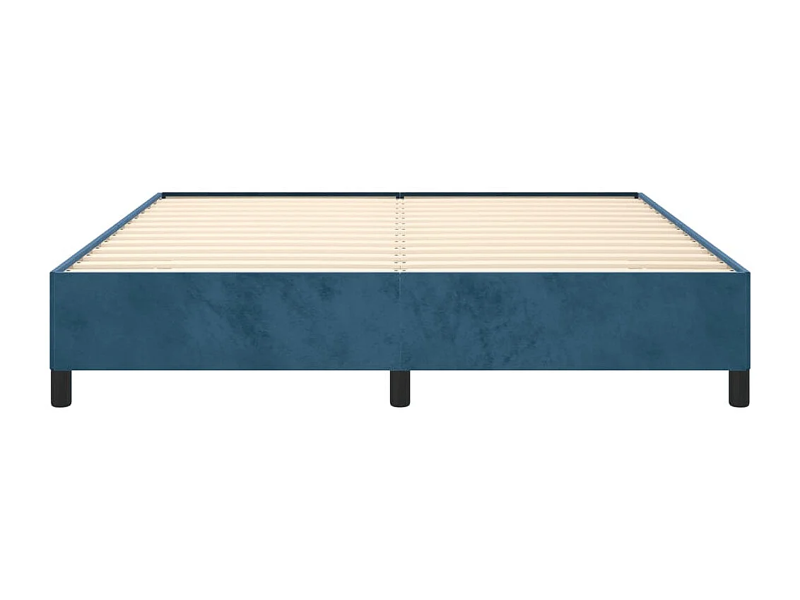 Lit double | Lit adulte | Cadre de lit bleu foncé 180x200 cm velours