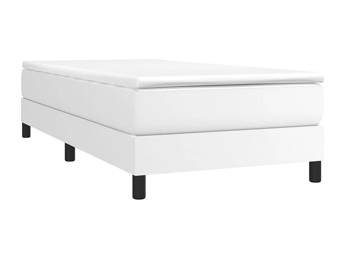 Lit simple | Lit adulte, enfant | Cadre de lit blanc 90x200 cm similicuir
