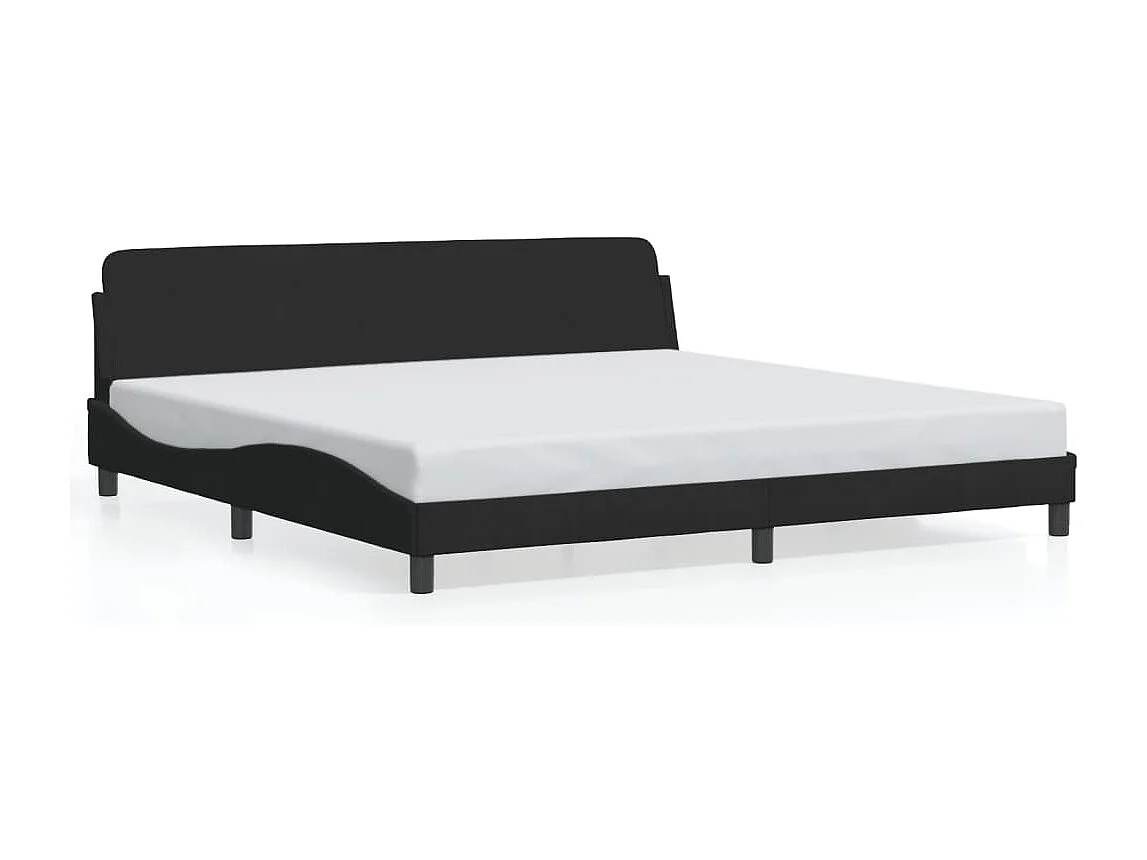 Bedframe | Tweepersoonsbed "Dover" 200x200 cm fluweel zwart