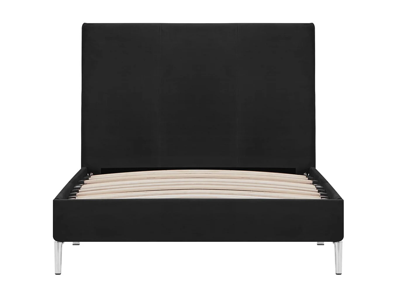 Lit simple | Lit adulte, enfant | Cadre de lit noir tissu 90x200 cm