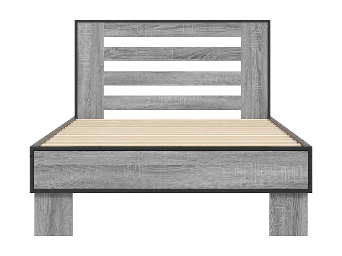 Lit simple | Lit adulte, enfant | Cadre de lit sonoma gris 100x200 cm