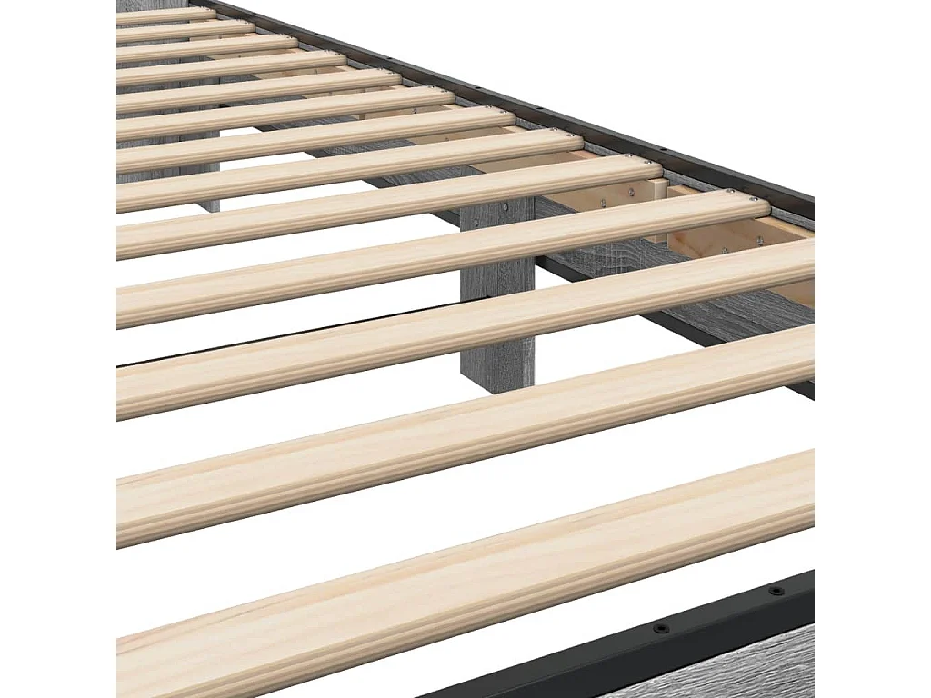 Lit simple | Lit adulte, enfant | Cadre de lit sonoma gris 100x200 cm