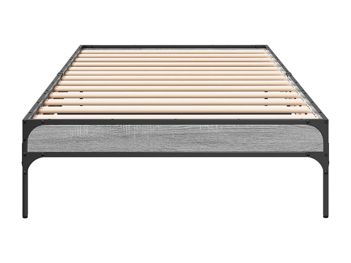 Lit simple | Lit adulte, enfant | Cadre de lit sonoma gris 100x200 cm