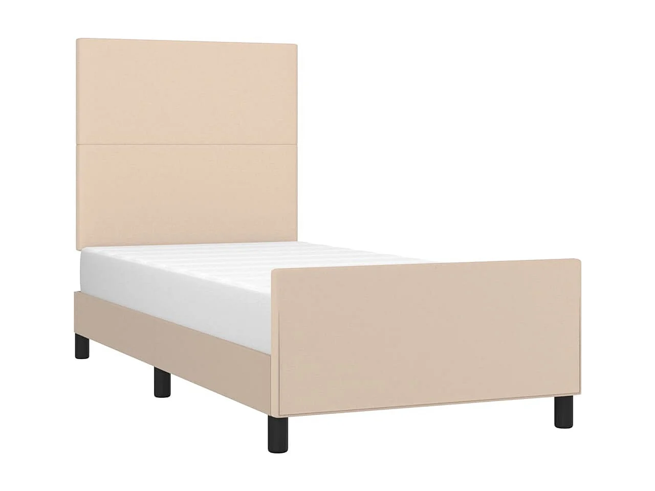 Lit simple | Lit adulte, enfant | Cadre de lit cappuccino 100x200 cm similicuir