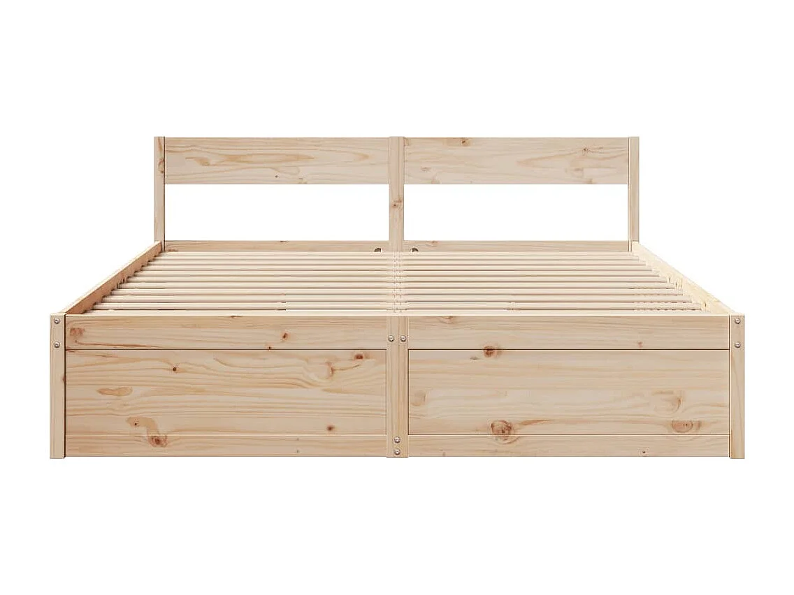 Lit double | Lit adulte | Cadre de lit 200x200 cm bois massif de pin