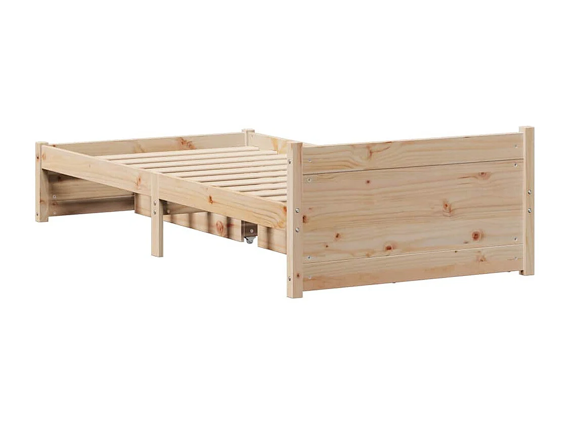 Lit simple | Lit adulte, enfant | Cadre de lit 75x190 cm bois de pin massif