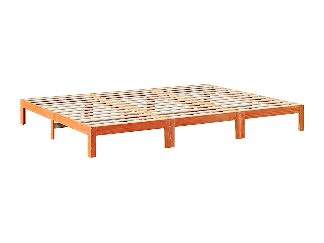 Letto per adulti | Letto matrimoniale | Giroletto Familiare senza Materasso Marrone Cera 240x200 cm