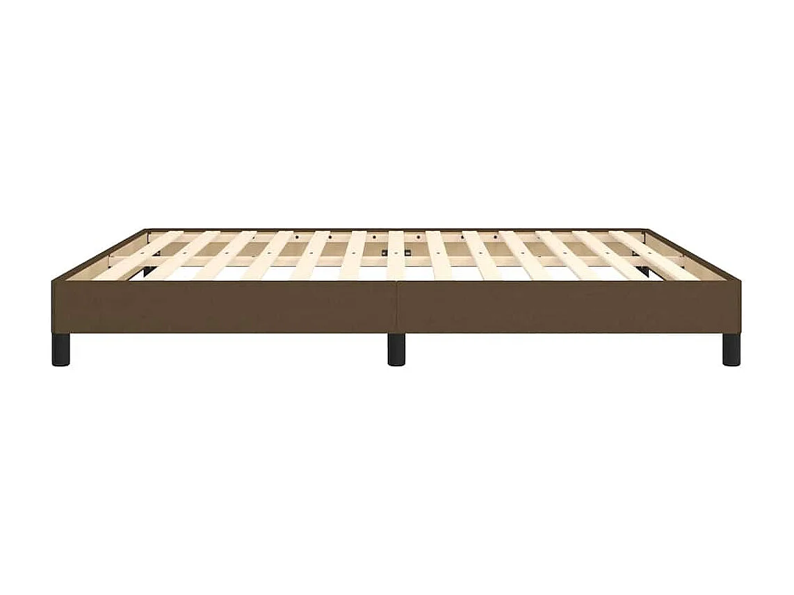 Lit double | Lit adulte | Cadre de lit marron foncé 180x200 cm tissu