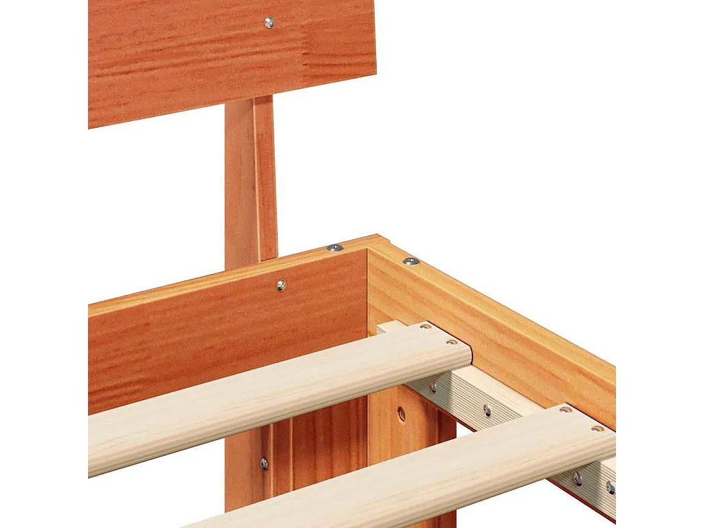 Lit double | Lit adulte | Cadre de lit Marron 150x200 cm Bois de pin massif