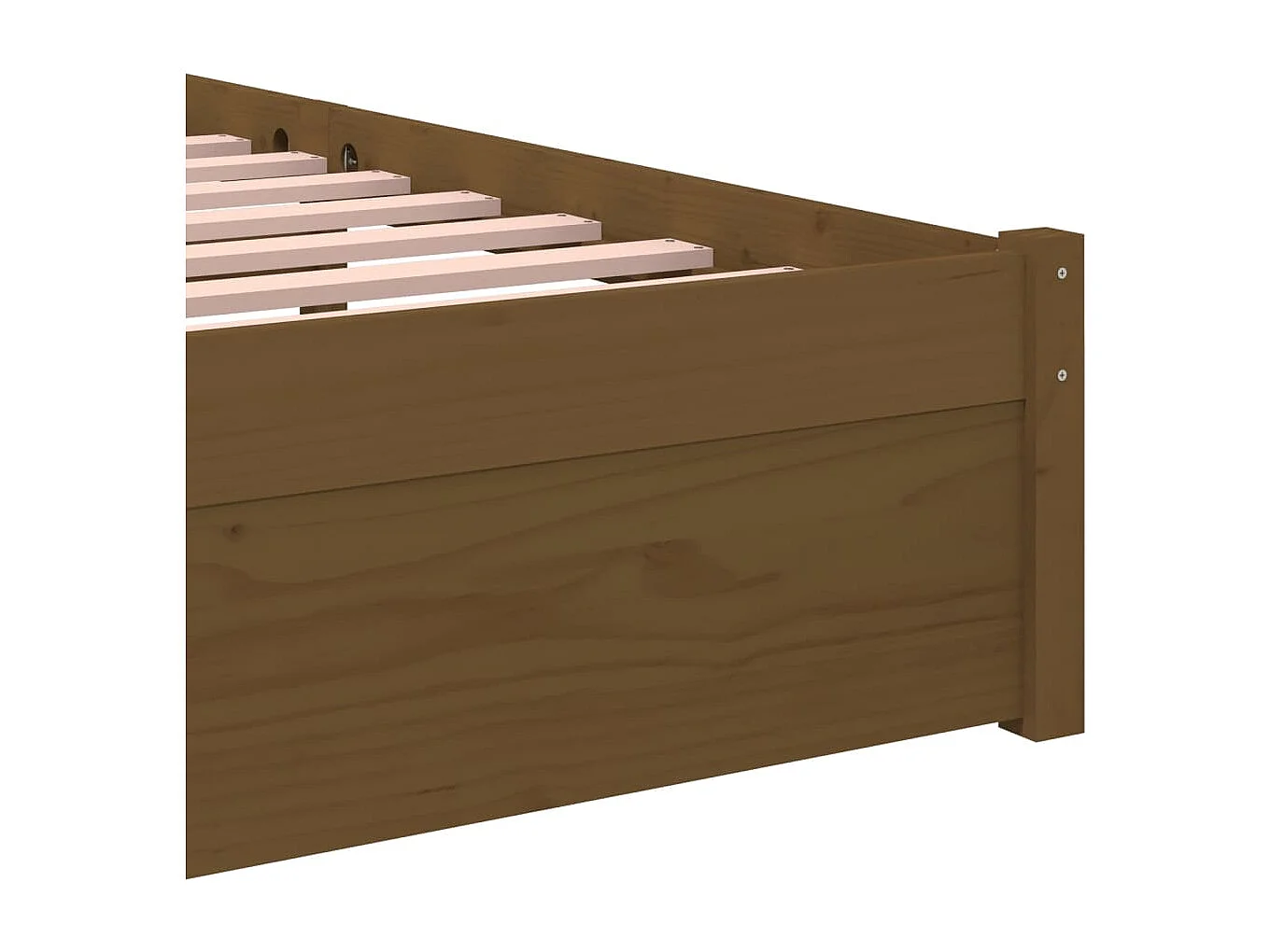 Lit simple | Lit adulte, enfant | Cadre de lit marron miel bois massif 90x190 cm