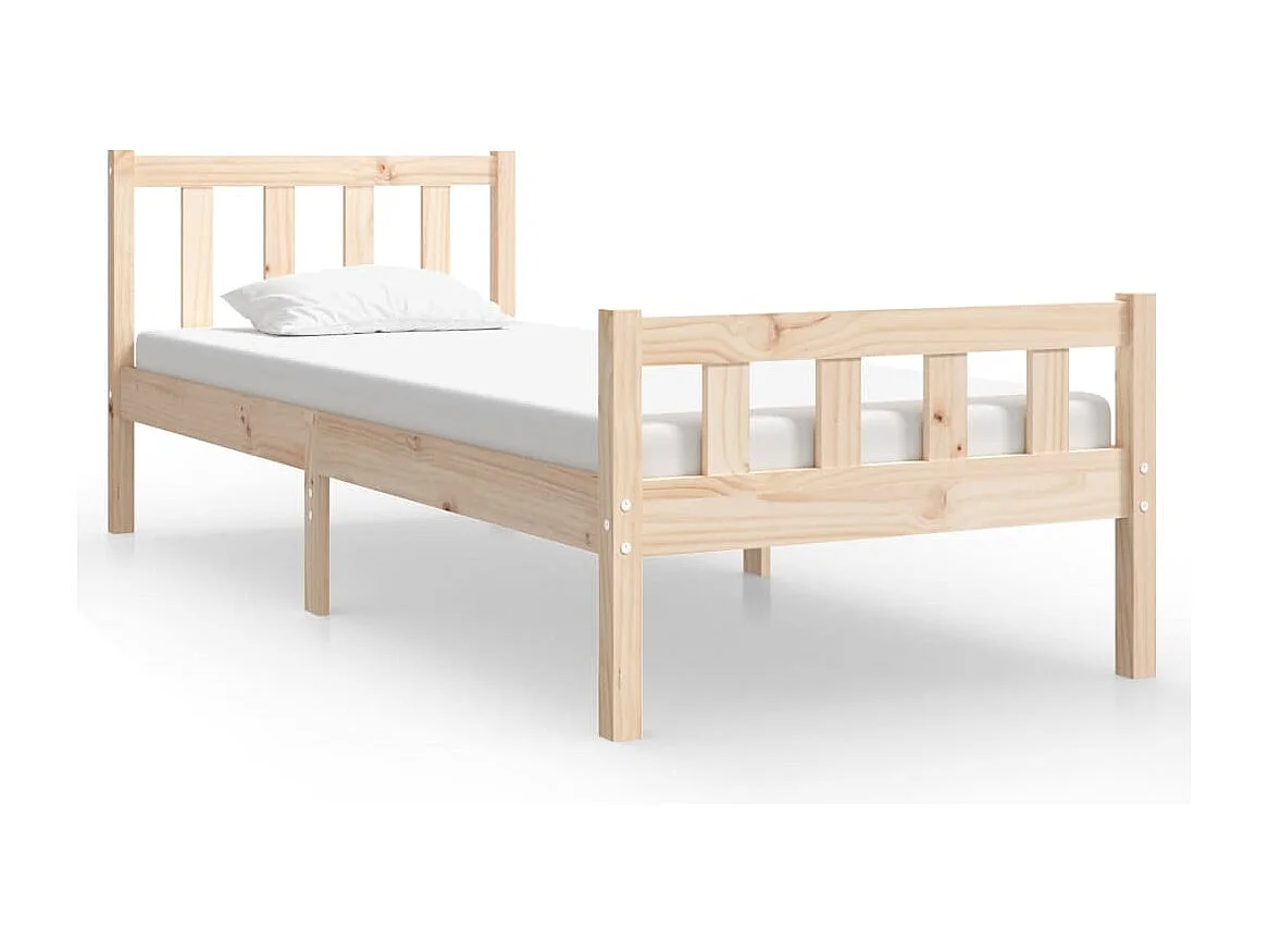 Lit simple | Lit adulte, enfant | Cadre de lit bois massif 90x190 cm