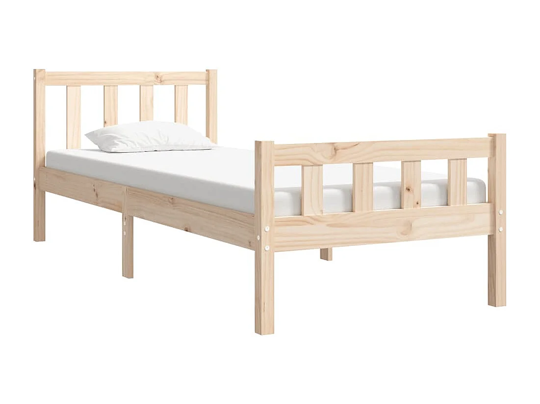 Lit simple | Lit adulte, enfant | Cadre de lit bois massif 90x190 cm