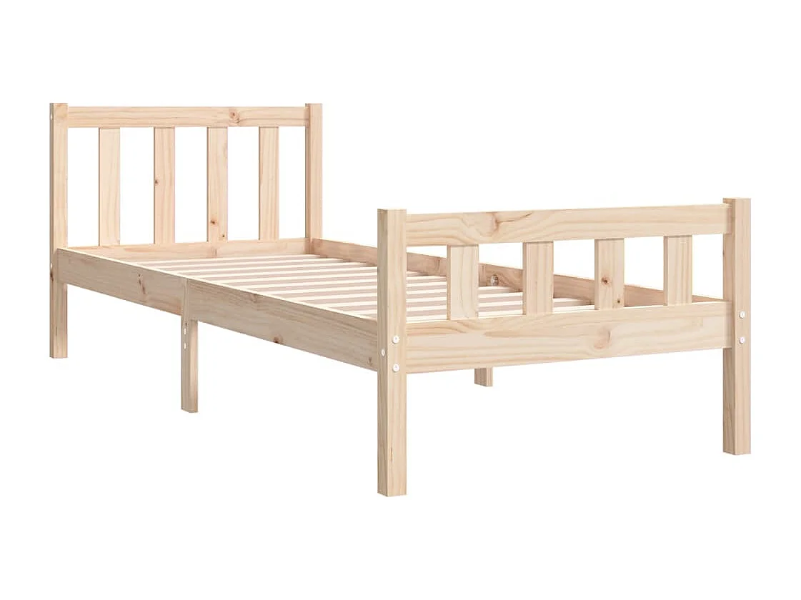 Lit simple | Lit adulte, enfant | Cadre de lit bois massif 90x190 cm