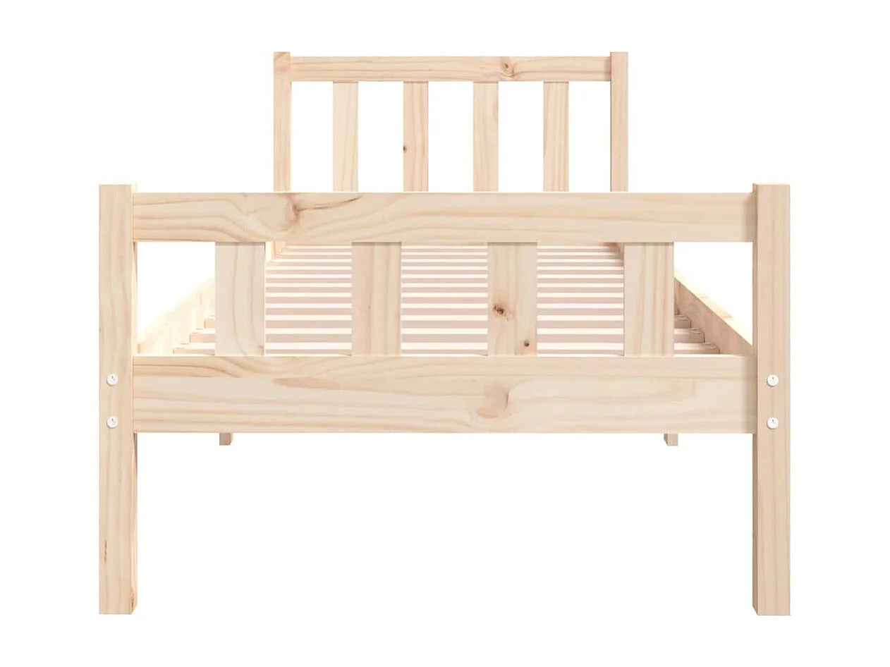 Lit simple | Lit adulte, enfant | Cadre de lit bois massif 90x190 cm
