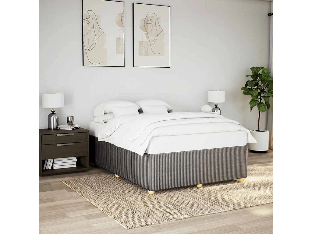 Lit double | Lit adulte | Cadre de lit taupe 160x200 cm tissu