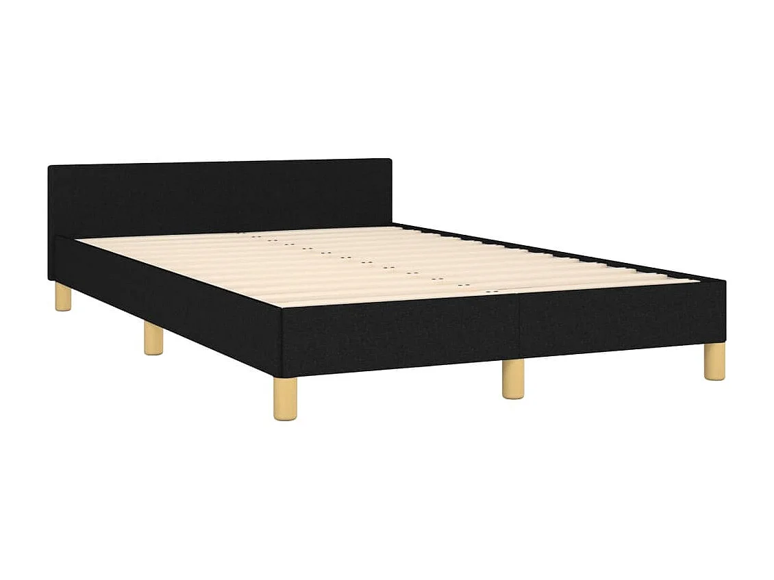 Lit simple | Lit adulte, enfant | Cadre de lit noir 120x190 cm tissu