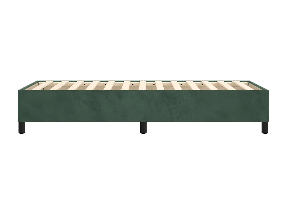 Lit simple | Lit adulte, enfant | Cadre de lit vert foncé 100x200 cm velours