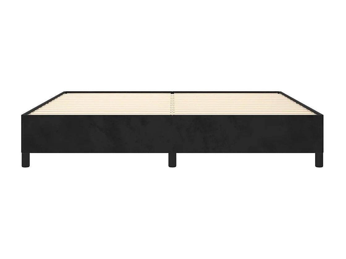 Lit double | Lit adulte | Cadre de lit noir 200x200 cm velours